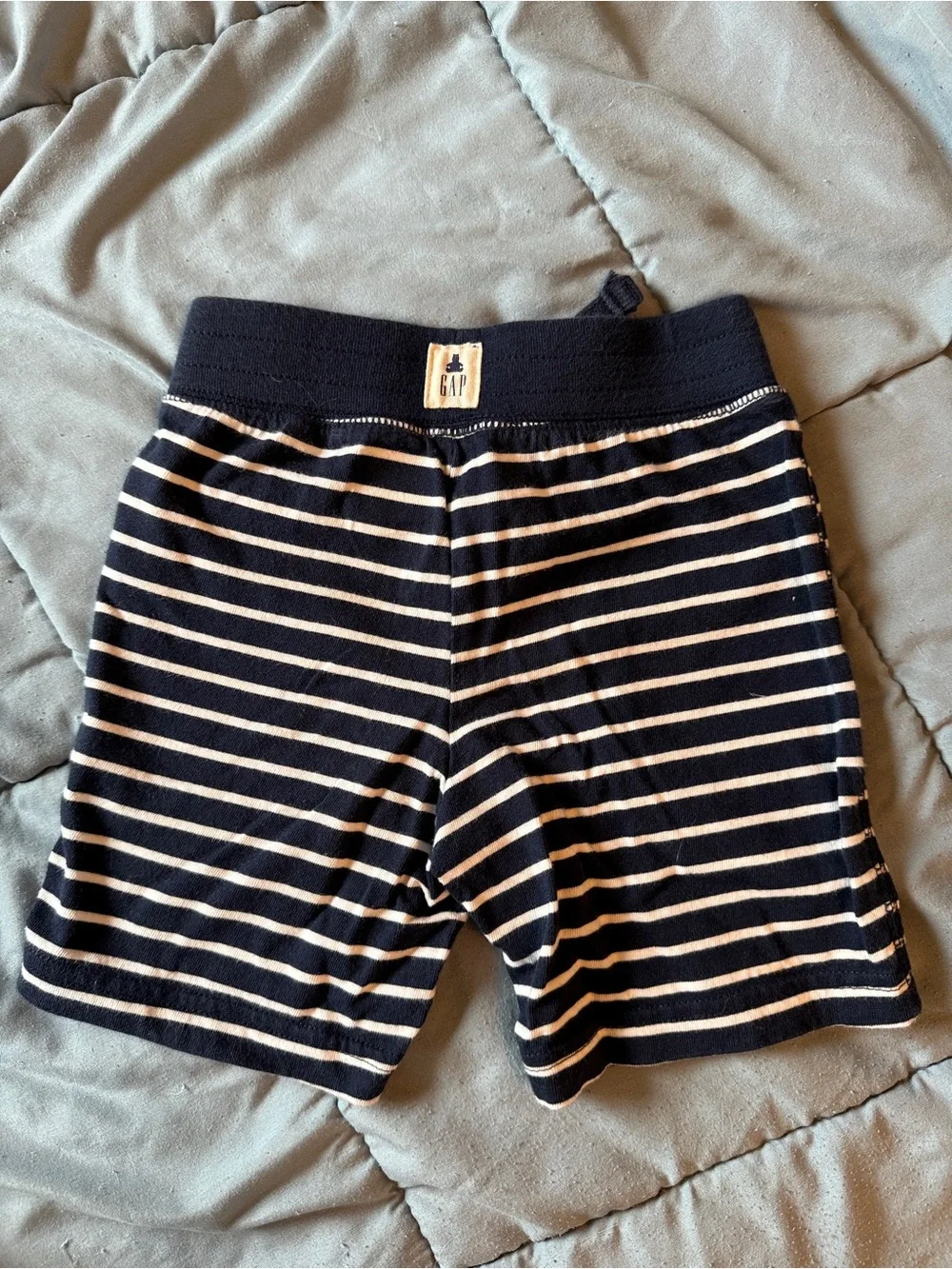 *BUNDLE*GAP Navy & White Striped Shorts, Tan dinosaur & blue Pull-On Shorts